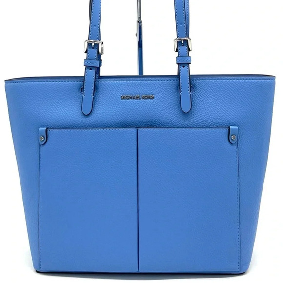 Michael Kors Jet Set Medium Pocket Tote Bag South Pacific Blue - Picture 1 of 12